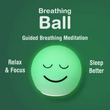 4-7-8 Breathing Ball - Stress & Anxiety Relief, Calming Item | Sleep Aid Device | Meditation Accesso...