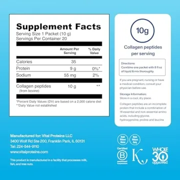 Grass Fed Collagen Peptides Powder for Skin Hair Joint Health