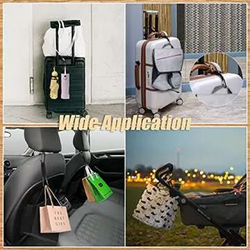 Ferraycle 5 Pieces Paracord Keychain Braided Paracord Lanyard Clips for Camping Hiking Clip Water Bottle Keys Backpack Tools (Black)