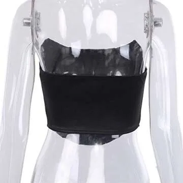 Women Sexy Bustiers Corsets Off Shoulder Tank Top