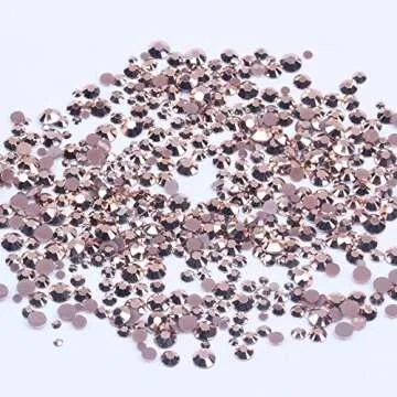 Mixed 1000pcs 2-6mm Copper Color Resin Rhinestones for DIY Nail Art and Crafts