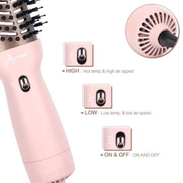 Travel Hair Dryer Brush - Dual Voltage & Versatile Styling Tool