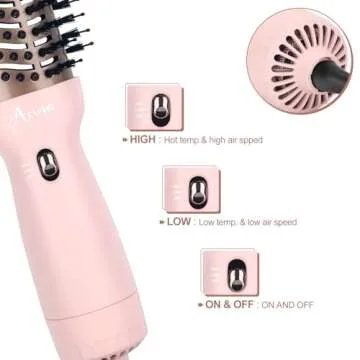 Travel Hair Dryer Brush - Dual Voltage & Versatile Styling Tool