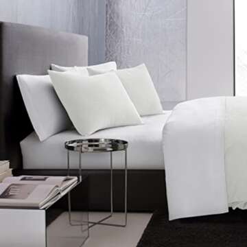 Vera Wang King Comforter Set - Luxury Cotton Bedding with Shams