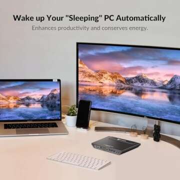 AV Access KVM Switch for Dual Monitors - Control 2 PCs Seamlessly