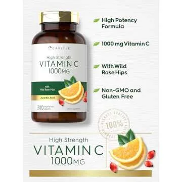 Carlyle Vitamin C 1000mg | 300 High Strength Caplets