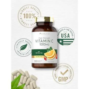 Carlyle Vitamin C 1000mg | 300 High Strength Caplets