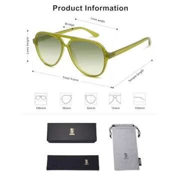 SOJOS Classic Polarized Aviator Sunglasses for All Styles