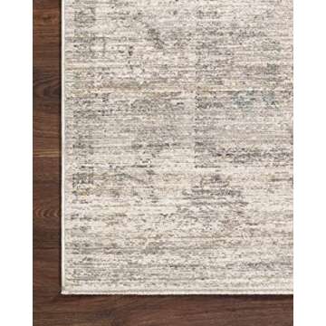 Loloi Magnolia Home Millie Collection Area Rug in Silver/Dove