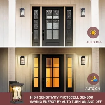 Dusk to Dawn Modern Outdoor Wall Light - Elegant & Waterproof