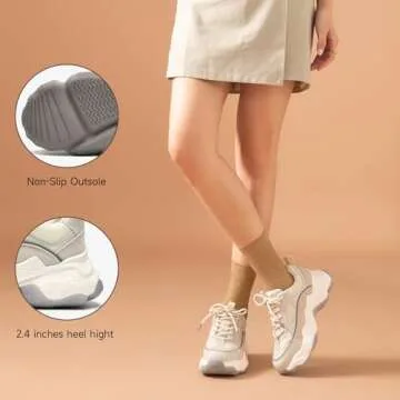 BEAU TODAY Chunky Sneakers - Women's Fashionable Comfort Shoes