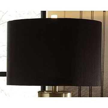 Signature Design by Ashley - Jacek Table Lamps - Set of 2 - Contemporary - Gray/Brass Finish
