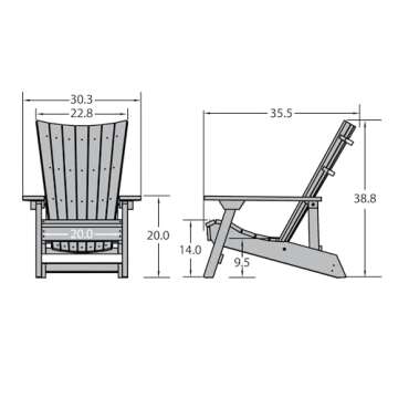 Highwood Manhattan Beach Adirondack Chair, Adult, Coastal Teak