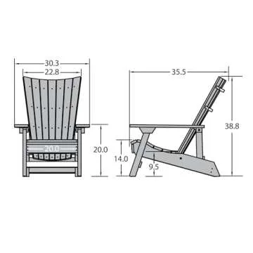 Highwood Manhattan Beach Adirondack Chair, Adult, Coastal Teak