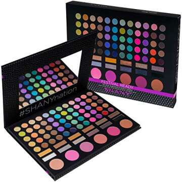 SHANY Festival Ready Palette - Highly Pigmented Blendable Eye shadows, Makeup Blush and Face powder ...