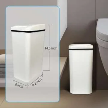 KKBUER Touchless Bathroom Trash Can – Smart & Stylish