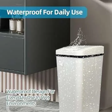 KKBUER Touchless Bathroom Trash Can – Smart & Stylish