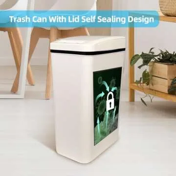 KKBUER Touchless Bathroom Trash Can – Smart & Stylish