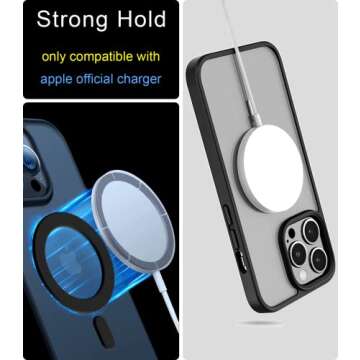 Magnet Ring Adhesive Compatible with MagSafe Sticker Designed for iPhone 12 13 14 15 16 Phone Case Converter Kit Accessories, Magnetic Magnets Adapter Rings for Wireless Charging, White 2pcs