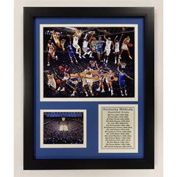 Legends Never Die NCAA Kentucky Wildcats Basketball Greats Double Matted Photo Frame, 12 x 15