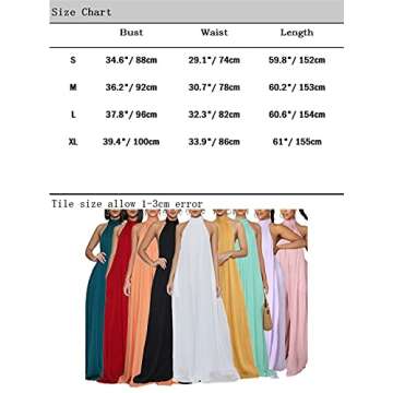 Ekaliy Women's Sexy Summer Jumpsuit Halter Neck Sleeveless Chiffon Wide Leg Long Pant Jumpsuit Romper One Piece Party Outfit Black Large