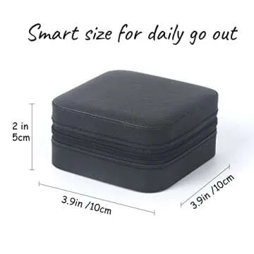 MFXIP Travel Jewelry Case Small Jewelry Box Jewelry Organizer Storage Case Portable PU Leather Mini Jewelry Travel Case for Girls Womens Earring, Necklace, Rings,Bracelets