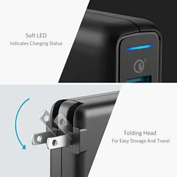 Anker Quick Charge 3.0 43.5W 4-Port USB Wall Charger, PowerPort Speed 4 for Galaxy S7/S6/edge/edge+, Note 4/5, LG G4/G5, HTC One M8/M9/A9, Nexus 6, with PowerIQ for iPhone 7, iPad, and More