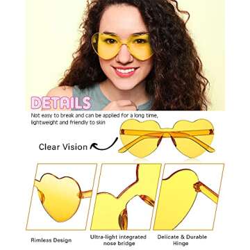 Photect Heart Shaped Sunglasses for Fun Celebrations