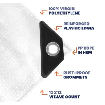Tarpco Safety Heavy Duty Tarp Cover - 7 Mil Waterproof