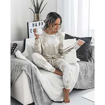 PRETTYGARDEN Women's Stylish Tie Dye Pajamas Set