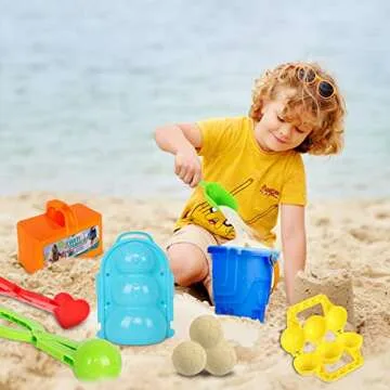 CWLAKON Snow Toys Kit, Snowball Maker Tools, Winter Toys Snow Fort Building Brick, Snowman, Snow Penguin Maker, Large Love Heart Snow Ball Clip for Kids Adults Snow Ball Fights, Winter Outdoor Games