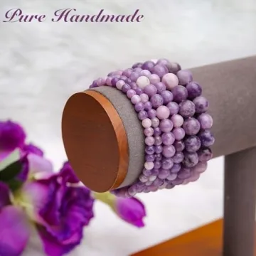 BONNY BOXX Natural Lepidolite Bracelet - Elegant Healing Gemstone
