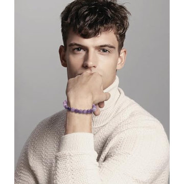 BONNY BOXX Natural Lepidolite Bracelet - Elegant Healing Gemstone