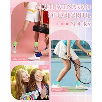 Foaincore 30 Pairs Women Crew Socks Solid Color Cotton Socks for Women Size 9-11 Comfortable Athletic Accessory(Multicolor,Classic)