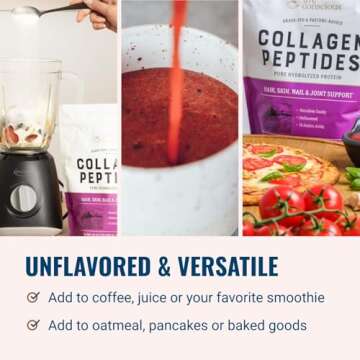 Live Conscious Collagen Peptides Powder - Hair, Skin, Nail, and Joint Support - Type I & III Collagen - Naturally-Sourced Hydrolyzed Protein - 16oz (2-Pack)