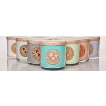 Eco Candle Co. Recycled Candle, Vanilla Grapefruit, 6 oz. - Scents of Vanilla & Pink Grapefruit - 100% Soy Wax, No Lead, Kraft Paper Label & Lid, Hand Poured, Made from Midwest Grown Soybeans