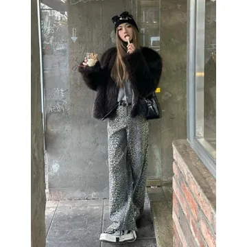 OATSBAS Leopard Print Cargo Pants for Trendy Style