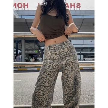 OATSBAS Leopard Print Cargo Pants for Trendy Style