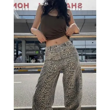 OATSBAS Leopard Print Cargo Pants for Trendy Style