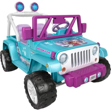 Exciting Power Wheels Disney Frozen Jeep Wrangler Ride-On for Kids 3-7