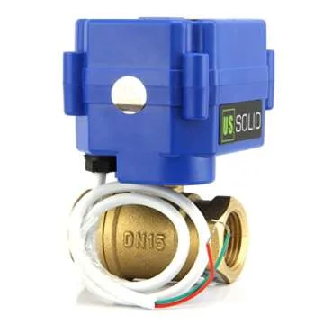U.S. Solid Motorized 1/2" Brass Ball Valve for Automation