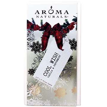 Aroma Naturals Holiday Essential Oil Candle - Vanilla & Peppermint 2.5" x 4"