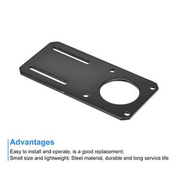 MECCANIXITY Motor Bracket Motor Mounting Holder 132x65mm Black for NEMA 23 Stepper Motor 2pcs