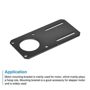 MECCANIXITY Motor Bracket Motor Mounting Holder 132x65mm Black for NEMA 23 Stepper Motor 2pcs