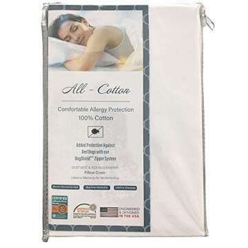 National Allergy Standard Pillow Protector 2 Pack - White