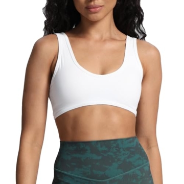 Aoxjox Women's Comfortable Backless Sports Bra in White