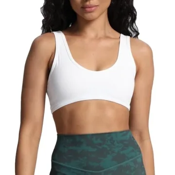 Aoxjox Women's Comfortable Backless Sports Bra in White