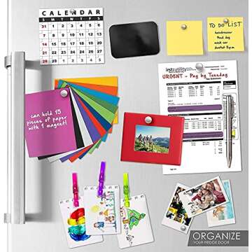 DIYMAG Magnets 60Pcs, 5 Different Size Small Refrigerator Magnets, Mini Round Disc Fridge Magnets for Crafts, and Office Magnets, Whiteboard Magnets, Map Magnets, Push Pin Magnets