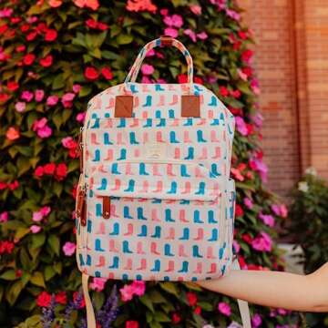 Goo Goo Goods Diaper Bag | Cowboy Boot Bag | Western Diaper Bag | Backpack for Parents | Multifunction Maternity Back Pack | Water Resistant | Large Capacity | Baby Changing Bag | Parent Helper Bag