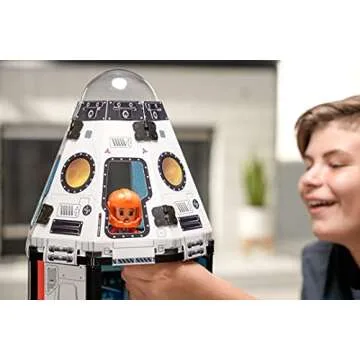 GUJO Adventure Mars Mission Rocket, Kids STEM Building Toys Set (2.5 ft. Tall) Space Toy Rocket Ship - STEM Learning Toy for Boys & Girls Ages 7-11+ Great Gift for Kids (240+ Pieces)